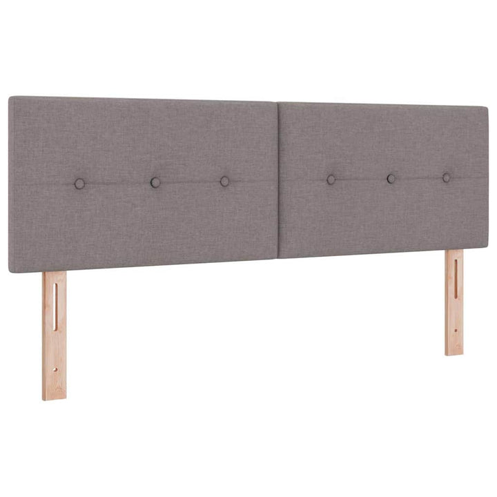 Box spring seng med hovedgærde Gråbrun 160 x 200 cm Stof