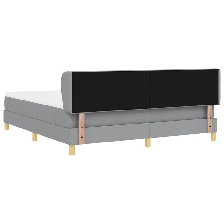 Box spring seng med madras Lysegrå 180 x 200 cm Stof