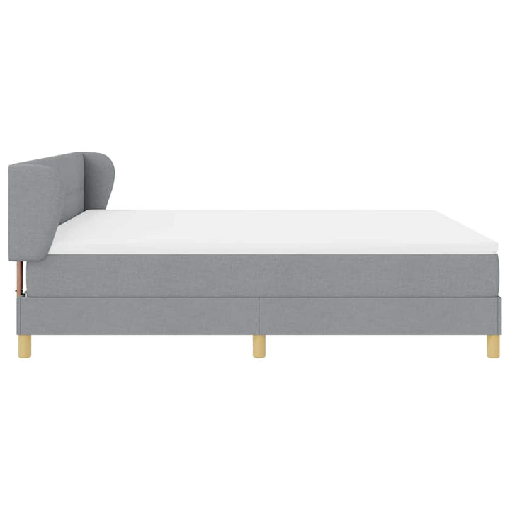 Box spring seng med madras Lysegrå 180 x 200 cm Stof