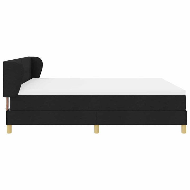 Box spring seng med madras Sort 180 x 200 cm Stof