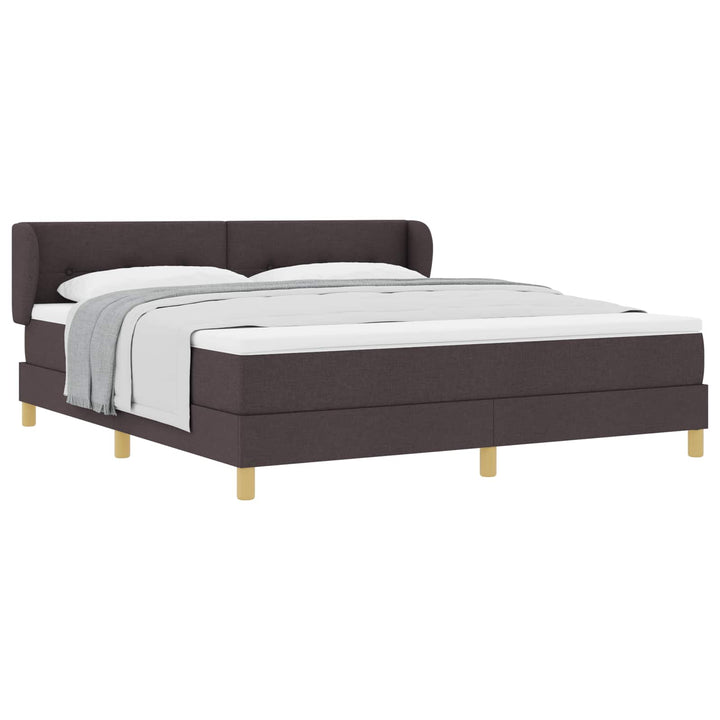 Box spring seng med madras Mørk Brun 180 x 200 cm Stof