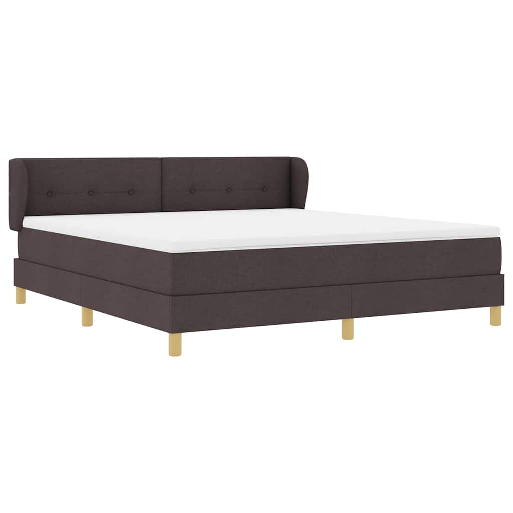 Box spring seng med madras Mørk Brun 180 x 200 cm Stof