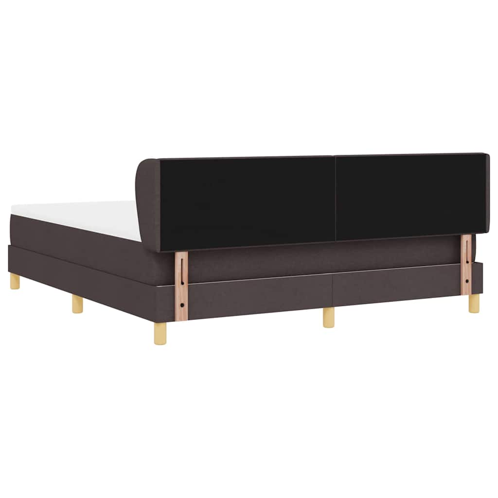 Box spring seng med madras Mørk Brun 180 x 200 cm Stof