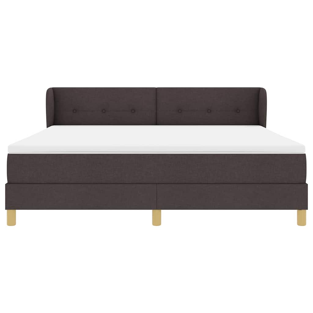 Box spring seng med madras Mørk Brun 180 x 200 cm Stof