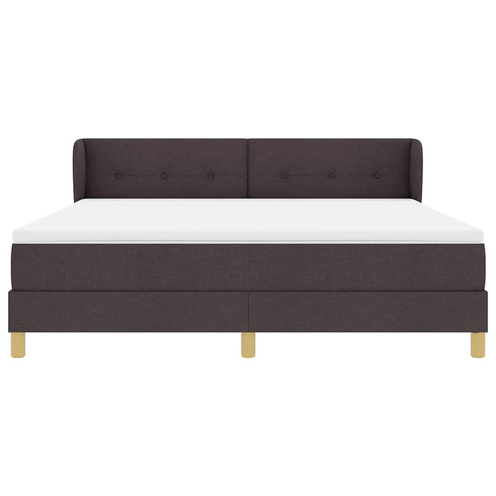 Box spring seng med madras Mørk Brun 180 x 200 cm Stof