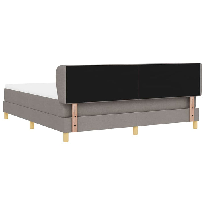 Box spring seng med madras Gråbrun 180 x 200 cm Stof