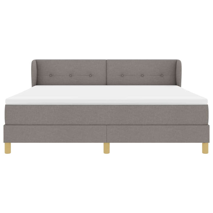 Box spring seng med madras Gråbrun 180 x 200 cm Stof
