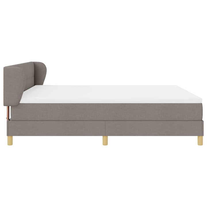 Box spring seng med madras Gråbrun 180 x 200 cm Stof