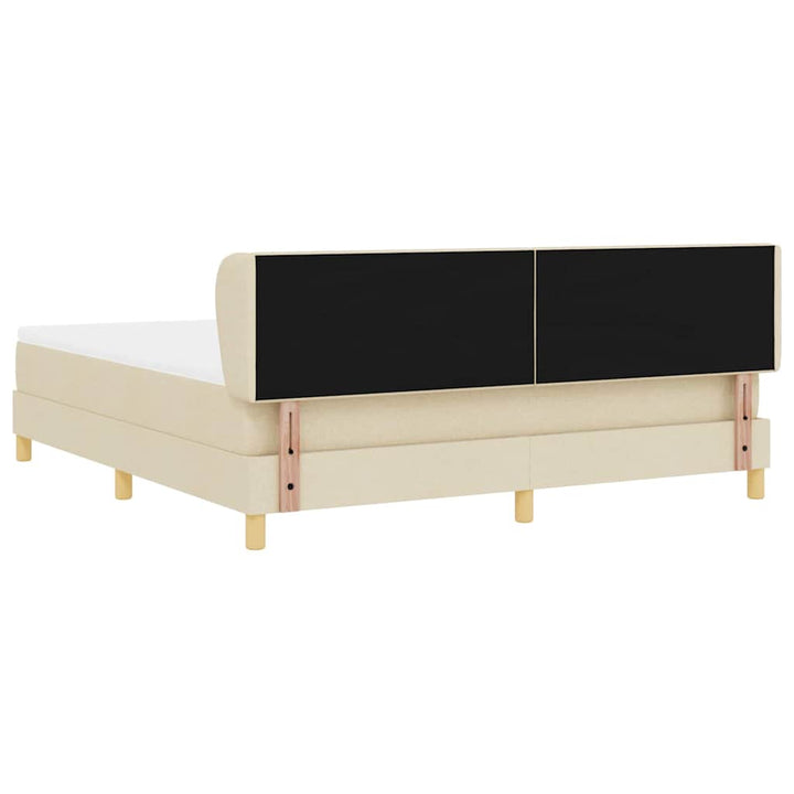 Box spring seng med madras Creme 180 x 200 cm Stof
