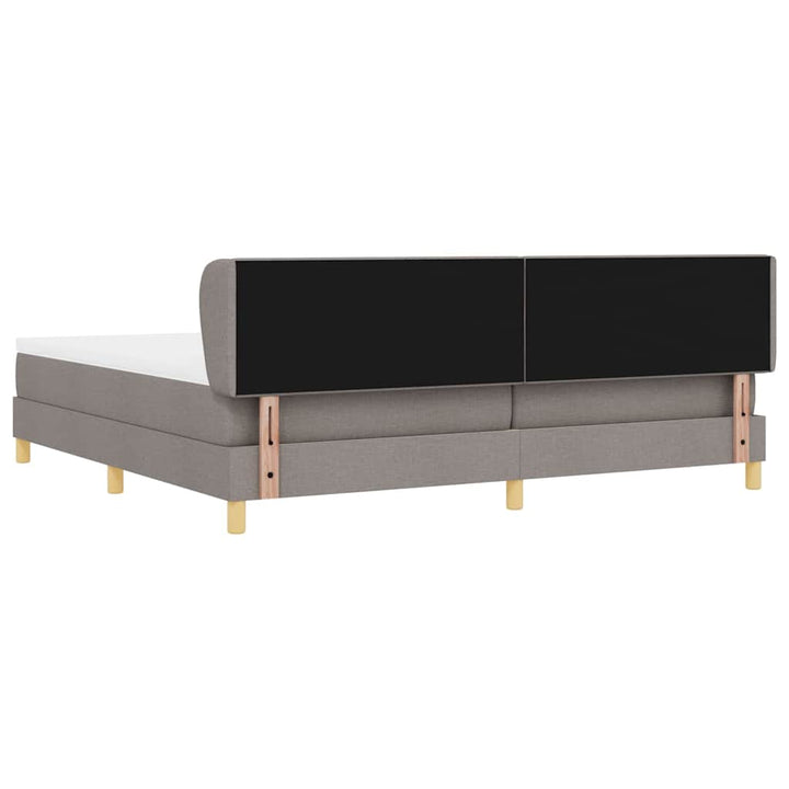Box spring seng med madras Gråbrun 200 x 200 cm Stof