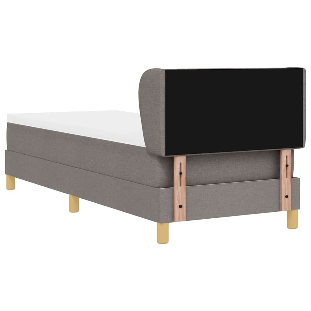 Box spring seng med madras Gråbrun 80 x 200 cm Stof