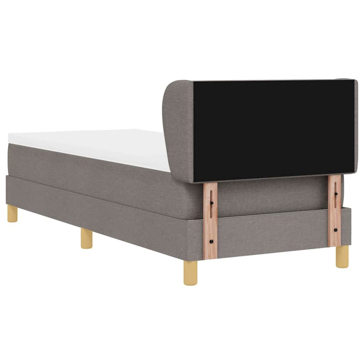 Box spring seng med madras Gråbrun 80 x 200 cm Stof