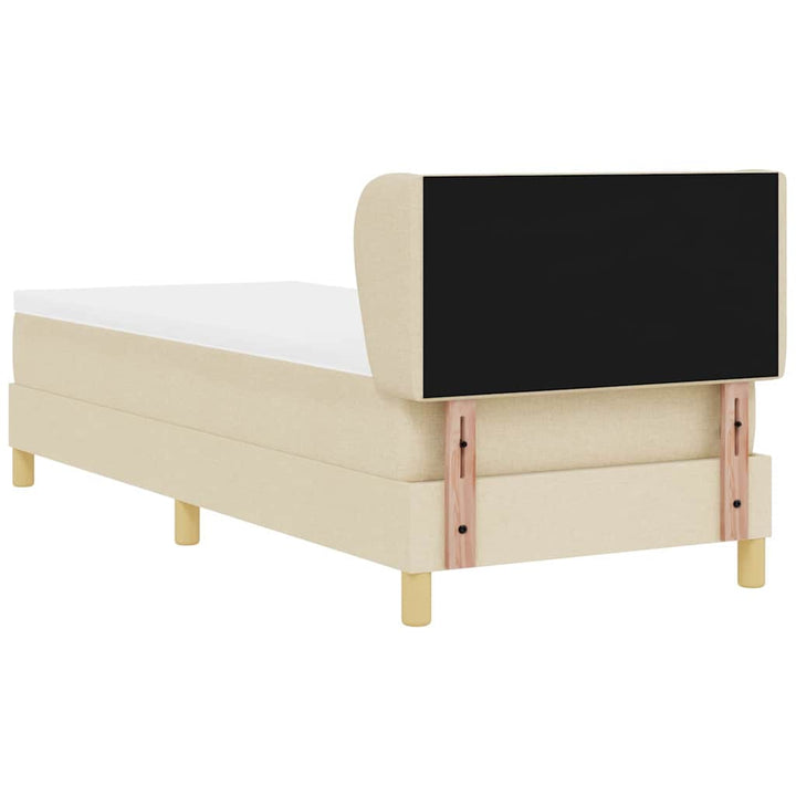 Box spring seng med madras Creme 80 x 200 cm Stof
