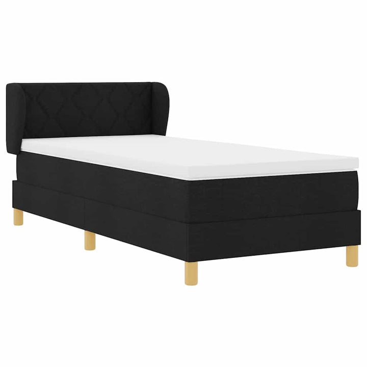 Box spring seng med madras Sort 100 x 200 cm Stof