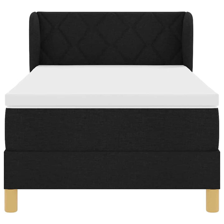 Box spring seng med madras Sort 100 x 200 cm Stof
