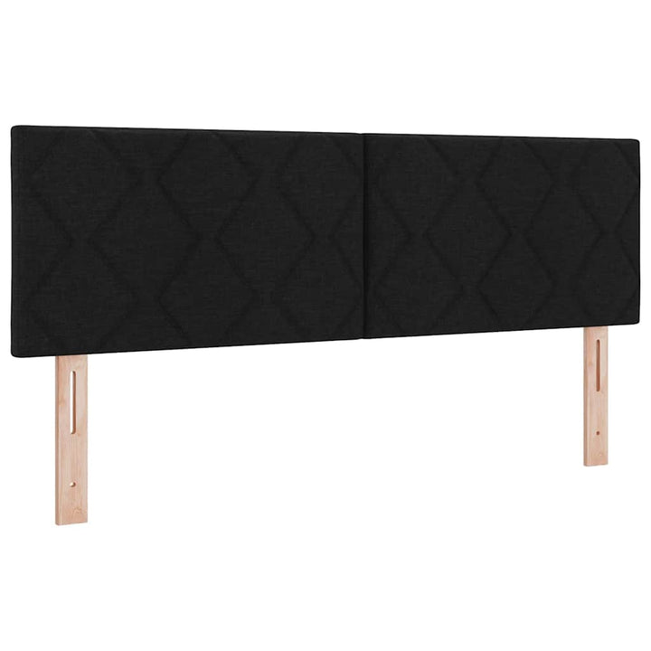 Box spring seng med hovedgærde Sort 140 x 200 cm Stof