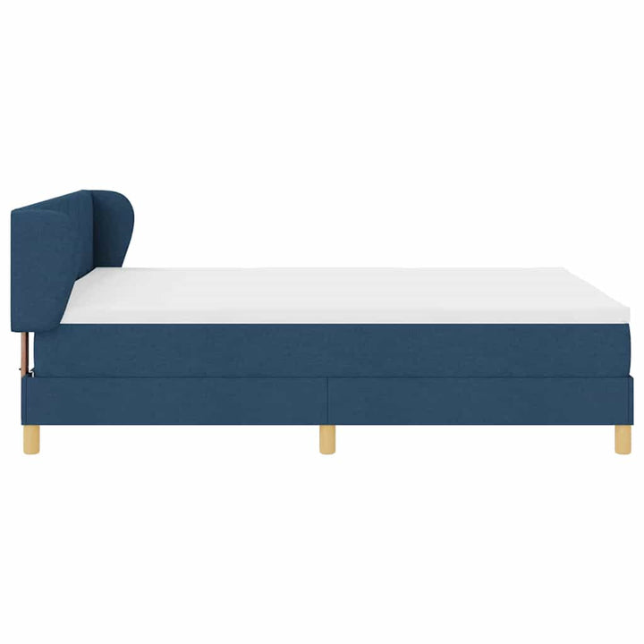 Box spring seng med hovedgærde Blå 140 x 200 cm Stof
