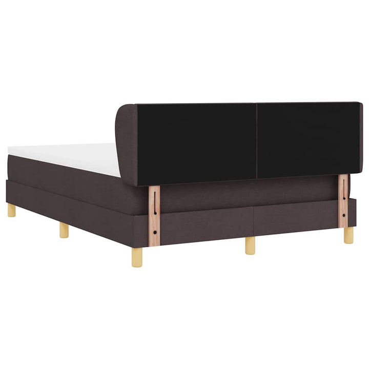 Box spring seng med hovedgærde Mørk Brun 160 x 200 cm Stof