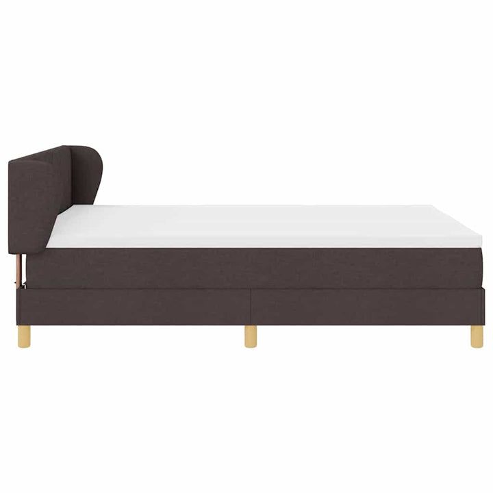 Box spring seng med hovedgærde Mørk Brun 160 x 200 cm Stof