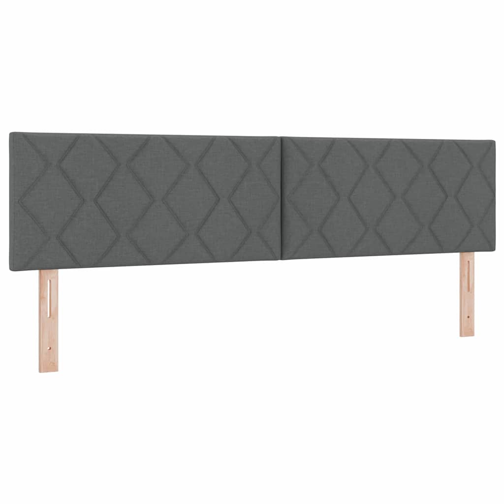 Box spring seng med hovedgærde Mørkegrå 180 x 200 cm Stof