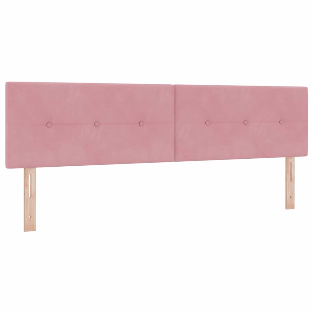 Box spring seng med hovedgærde Lyserød 180 x 200 cm Fløjl