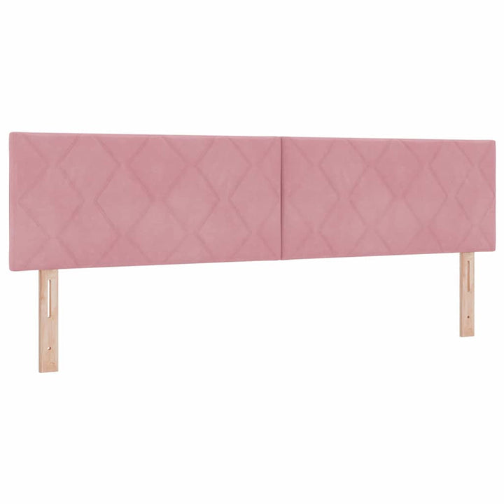 Box spring seng med hovedgærde Lyserød 180 x 200 cm Fløjl