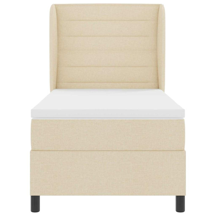 Box spring seng med madras Creme 90 x 190 cm Stof