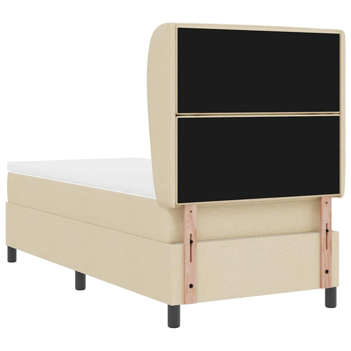Box spring seng med madras Creme 90 x 200 cm Stof