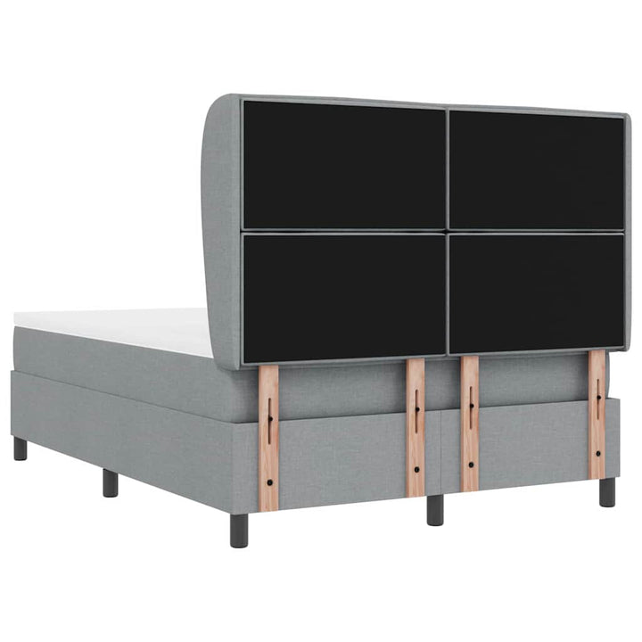Box spring seng med madras Lysegrå 140 x 200 cm Stof