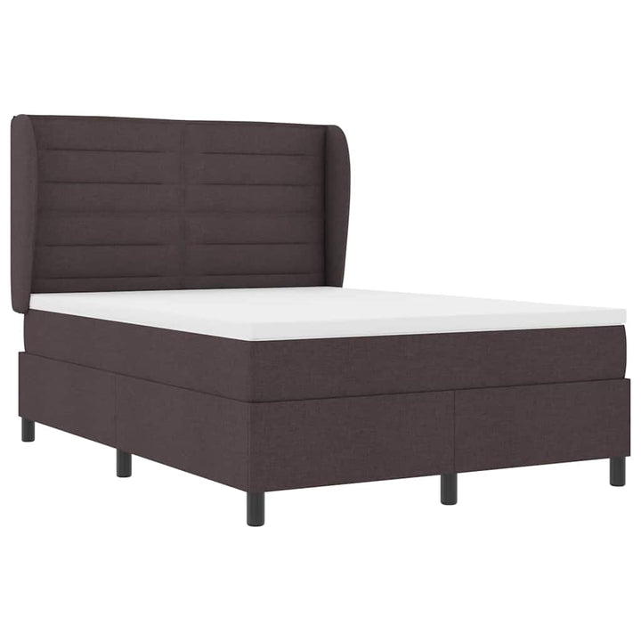 Box spring seng med madras Mørkebrun 160 x 200 cm Stof