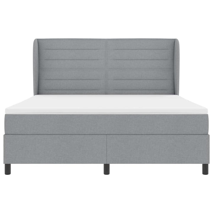 Box spring seng med madras Lysegrå 180 x 200 cm Stof
