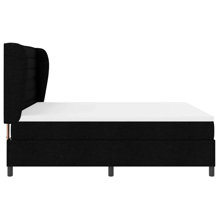 Box spring seng med madras Sort 180 x 200 cm Stof