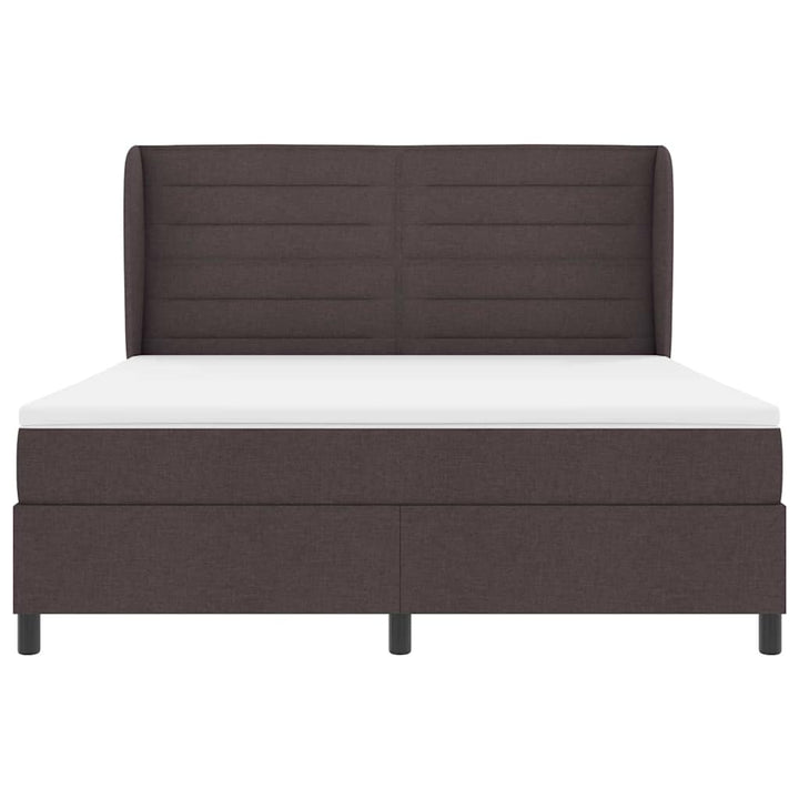 Box spring seng med madras Mørkebrun 180 x 200 cm Stof