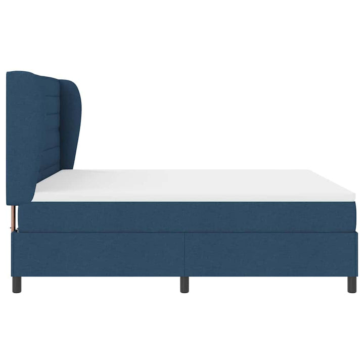Box spring seng med madras med hovedgærde Blå 180 x 200 cm Stof
