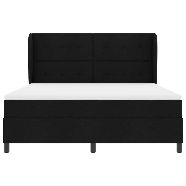 Box spring seng med madras Sort 180 x 200 cm Stof