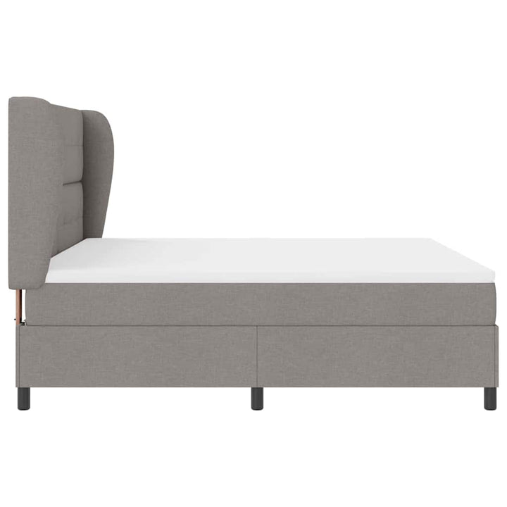 Box spring seng med madras Gråbrun 180 x 200 cm Stof