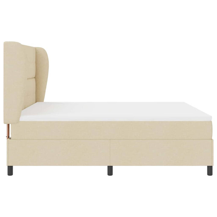 Box spring seng med madras Creme 180 x 200 cm Stof