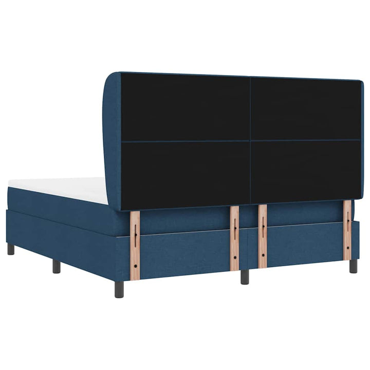 Box spring seng med hovedgærde Blå 180 x 200 cm Stof