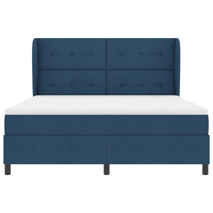 Box spring seng med hovedgærde Blå 180 x 200 cm Stof