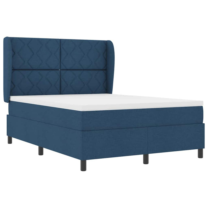 Box spring seng med hovedgærde Blå 160 x 200 cm Stof