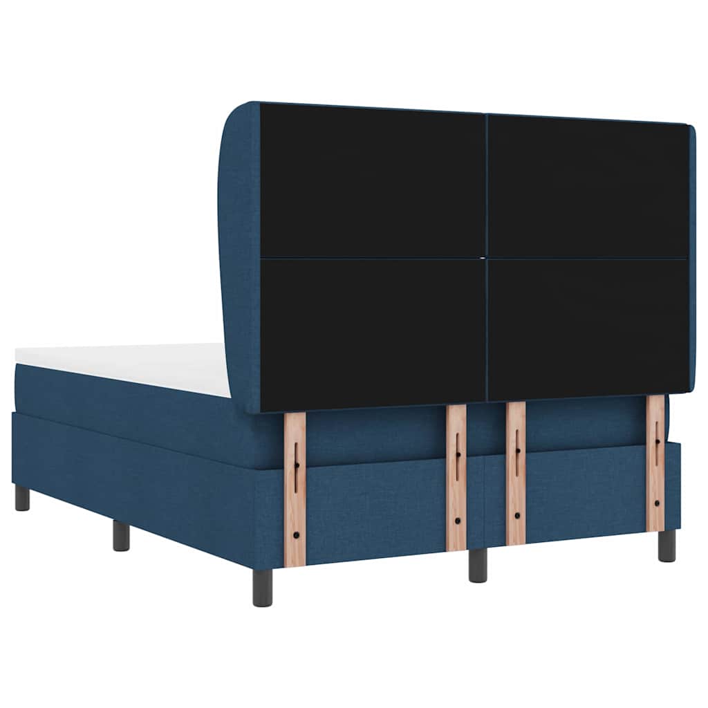 Box spring seng med hovedgærde Blå 160 x 200 cm Stof