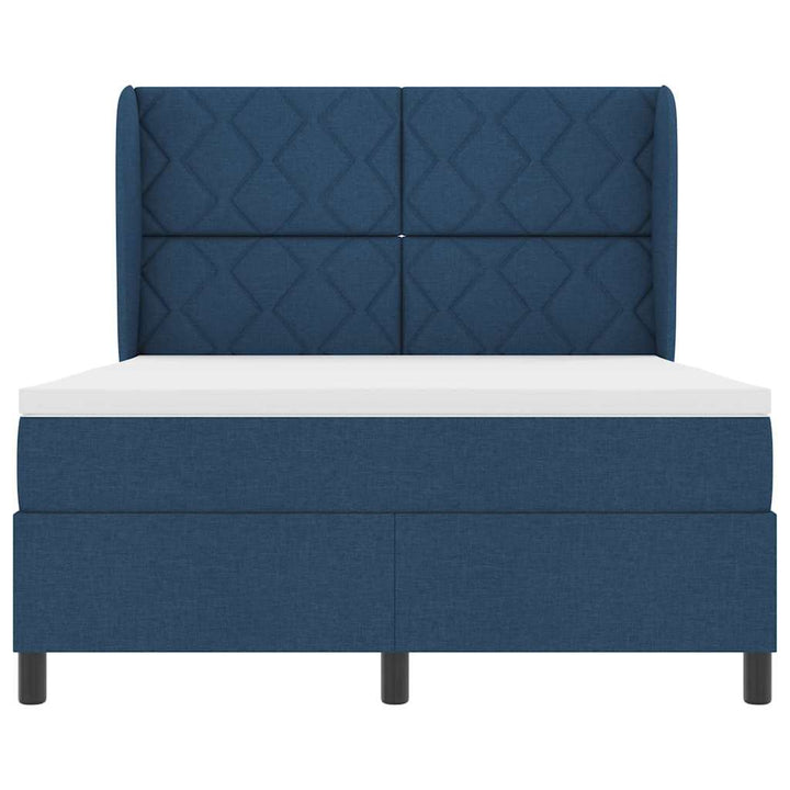 Box spring seng med hovedgærde Blå 160 x 200 cm Stof