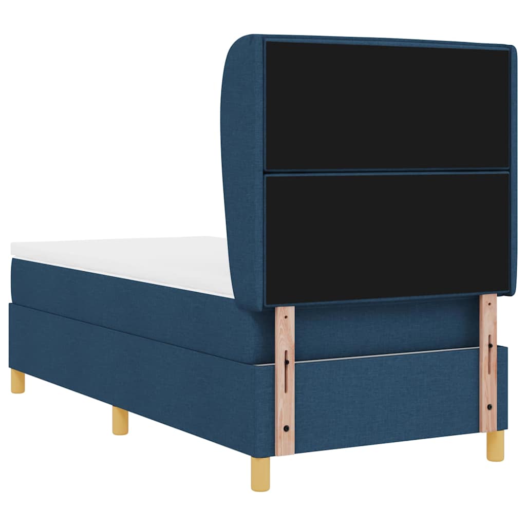 Box spring seng med madras med hovedgærde Blå 200 x 80 cm Stof