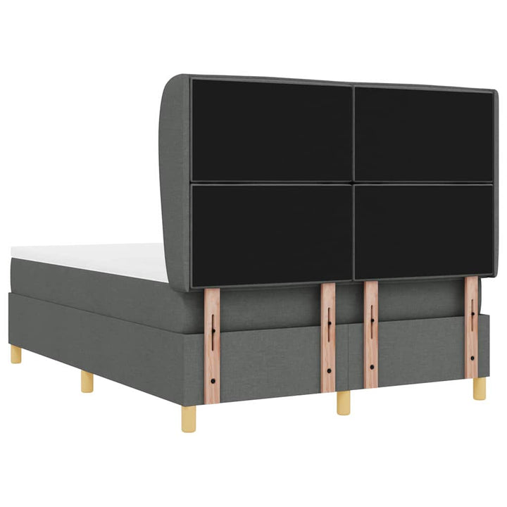 Box spring seng med madras Mørkegrå 200 x 160 cm Stof