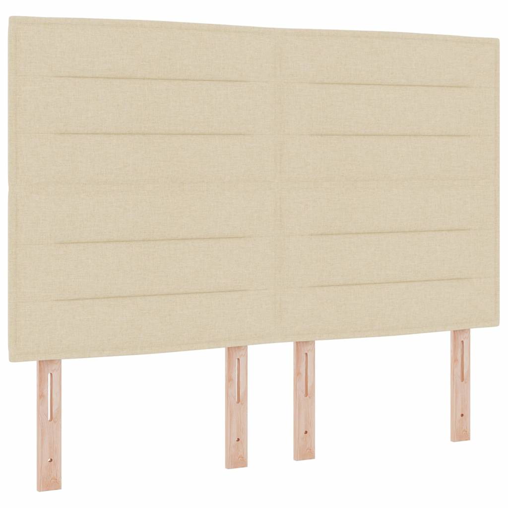 Box spring seng med madras Creme 200 x 160 cm Stof