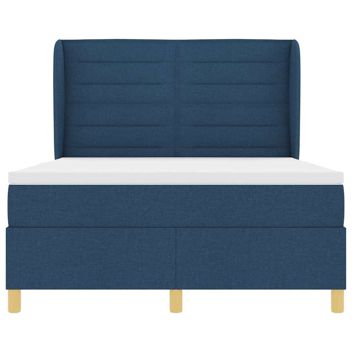 Box spring seng med madras med hovedgærde Blå 200 x 160 cm Stof