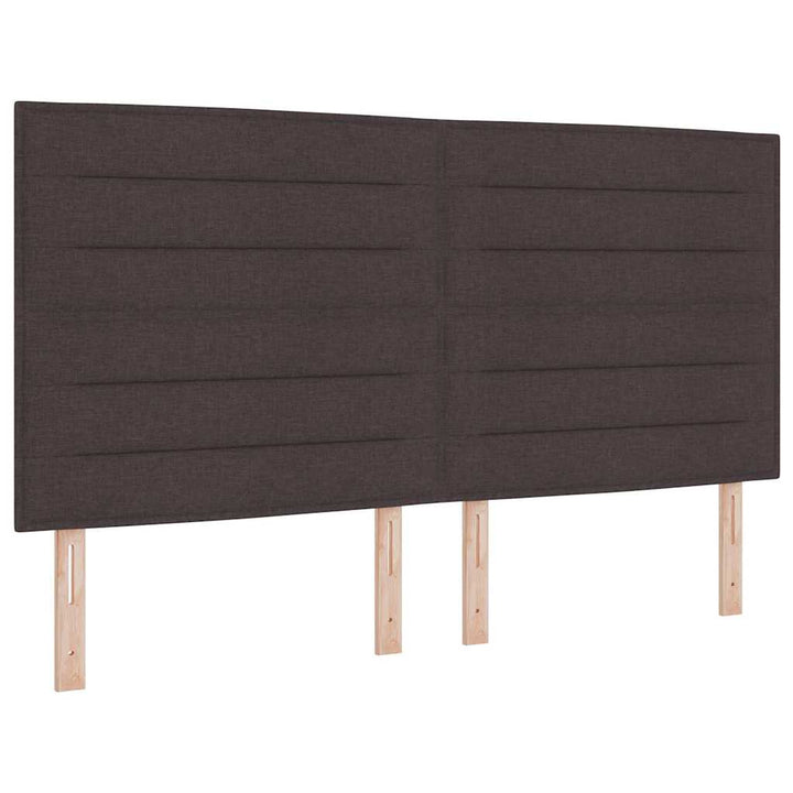 Box spring seng med madras Mørk Brun 200 x 180 cm Stof