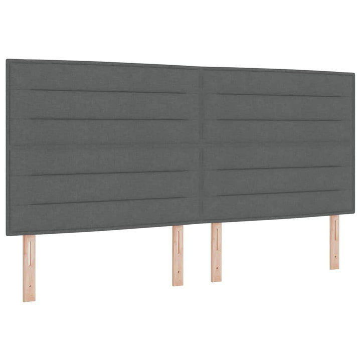 Box spring seng med madras Mørkegrå 200 x 200 cm Stof