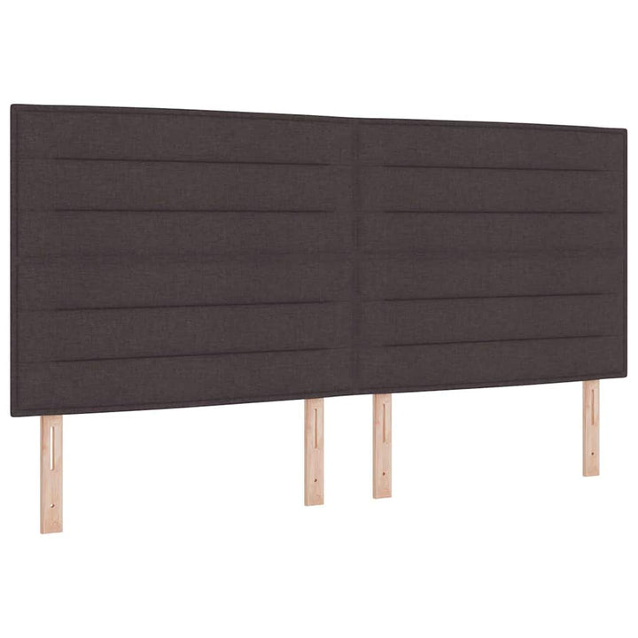 Box spring seng med madras Mørk Brun 200 x 200 cm Stof