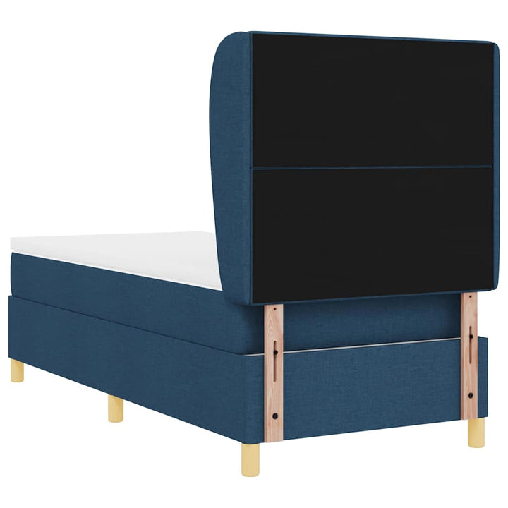 Box spring seng med hovedgærde Blå 190 x 90 cm Stof